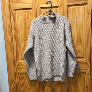 Aran Crafts Cream Cable Knit Sweater